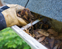 gutter cleaning by hand